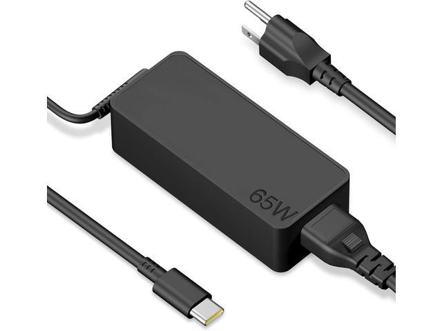 65W USB C Laptop Charger Compatible with Lenovo ThinkPad T14 T14s T15 T16 Gen 1 2 3 4, X1 Carbon, Yoga 7 7i X13, E14 E15, Type C Power Cord...