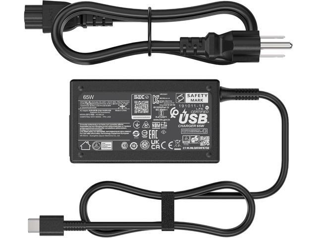 65W Laptop USB Charger Compatible with HP EliteBook x360 1040 630 745 835 840 G9 845 860 G10 Elite x2 1012 G2 G4 G8 ProBook 440 450 455 460 Envy.