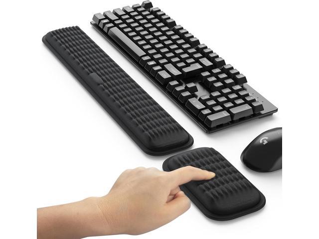 MEKASS Ergonomic Wrist Rest for Keyboard and Mouse, Soft Memory Foam Keyboard Wrist Rest Set with Non-Slip Silicone Base, Easy Typing, Pain Relief,...