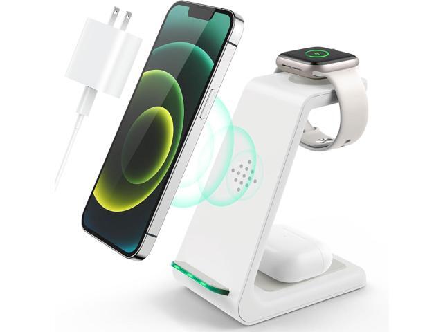3 in 1 Wireless Charging Station, 2026 Upgraded Fast Desk Charger Station for iPhone 17 16 15 14 13 12 Pro Max Plus, Charger Stand for Apple Watch...