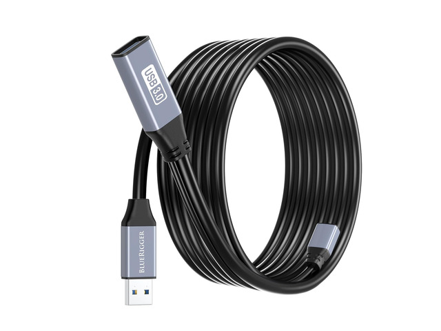 BlueRigger Active USB 3.0 Extension Cable 32FT (5 Gbps USB Extender Cord, in-Wall CL3 Rated) - Long USB Extension Cable for Webcam, VR Headset,...