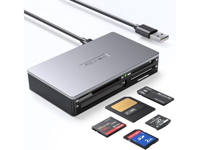 SmartMedia Card Reader Writer All-in-1 USB Universal Multi Card Adapter Slim Hub Read Smart Media, xD, SD, SDHC, SDXC, UHS-I, MMC, MS Pro Duo, CF,...
