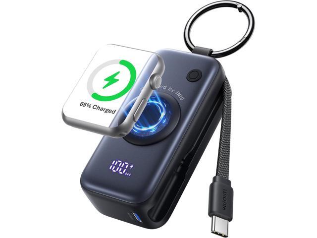 INIU SnapGo Mini Portable Charger, Power Bank for Apple Watch and iPhone, 5000mAh 20W PD Fast Charging Flight-Safe Travel Essential Battery Pack...