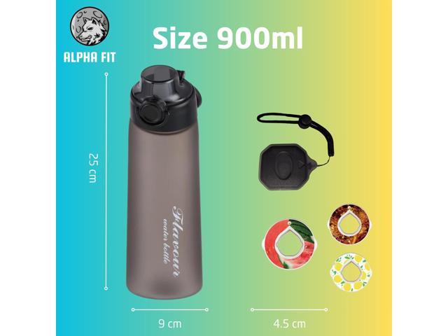 Alpha Fit MAX Air Up Compatible Water Bottle - 900ml/30oz Giant Size, BPA-Free, Leak-Proof with 3 Flavor Pods & Portable Pods Case Shatterproof &...