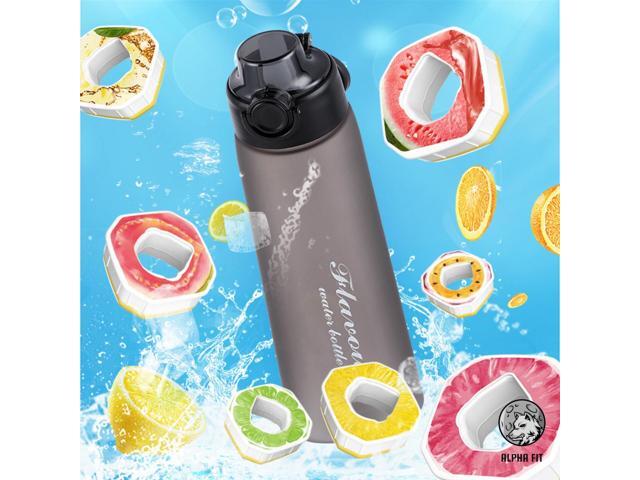 Alpha Fit MAX Air Up Compatible Water Bottle - 900ml/30oz Giant Size, BPA-Free, Leak-Proof with 3 Flavor Pods & Portable Pods Case Shatterproof &...