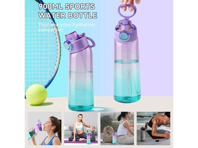 Alpha Fit MAX Air Up Compatible Water Bottle - 900ml/30oz Giant Size, BPA-Free, Leak-Proof with 3 Flavor Pods & Portable Pods Case Shatterproof &...