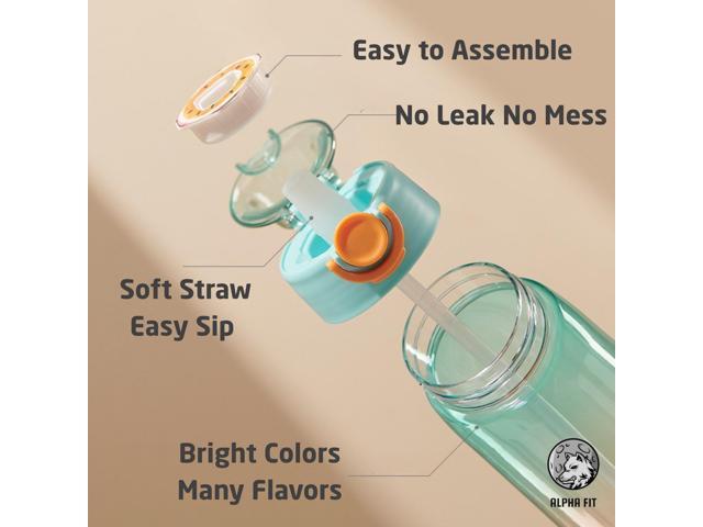 Alpha Fit MAX Air Up Compatible Water Bottle - 900ml/30oz Giant Size, BPA-Free, Leak-Proof with 3 Flavor Pods & Portable Pods Case Shatterproof &...