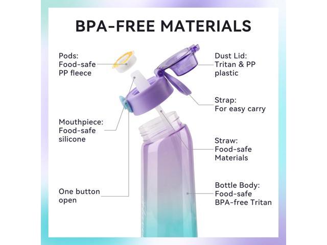 Alpha Fit MAX Air Up Compatible Water Bottle - 900ml/30oz Giant Size, BPA-Free, Leak-Proof with 3 Flavor Pods & Portable Pods Case Shatterproof &...