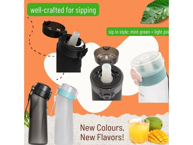 Alpha Fit PRO Air Up Compatible Water Bottle - 750ml Premium Matte with Portable Pods Case, BPA-Free, Extra Durable & Leak-Proof (Includes 3 Flavor...