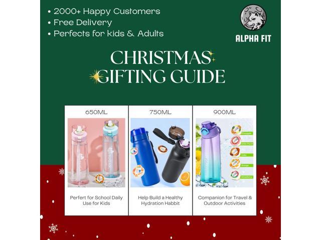 Alpha Fit PRO Air Up Compatible Water Bottle - 750ml Premium Matte with Portable Pods Case, BPA-Free, Extra Durable & Leak-Proof (Includes 3 Flavor...