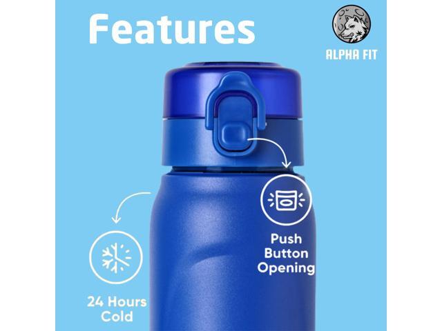 Alpha Fit Stainless Steel Insulated Water Bottle - 750ml/25oz, 12-Hour Hot/Cold Retention, Air Up Compatible with 5 Flavor Pods & Portable Case,...