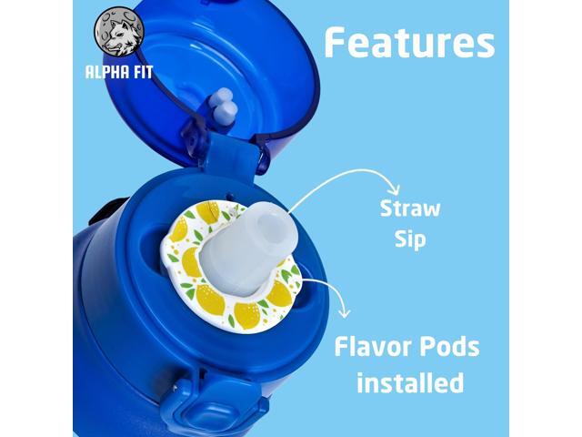 Alpha Fit Stainless Steel Insulated Water Bottle - 750ml/25oz, 12-Hour Hot/Cold Retention, Air Up Compatible with 5 Flavor Pods & Portable Case,...