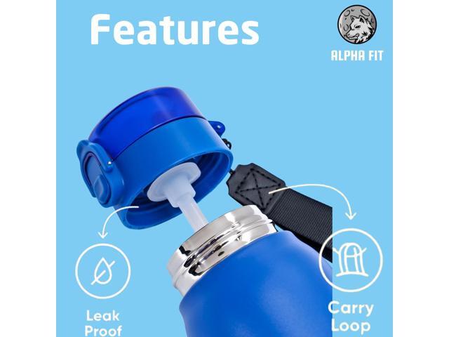 Alpha Fit Stainless Steel Insulated Water Bottle - 750ml/25oz, 12-Hour Hot/Cold Retention, Air Up Compatible with 5 Flavor Pods & Portable Case,...