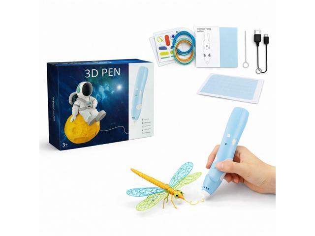 Kids 3D Pen Beginner Kit, Wireless Low Temperature 3D Printing Pen with PCL Plastic Filament and Drawing Templates, Easy to Use STEM Craft Toy for...