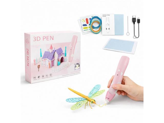 Kids 3D Pen Beginner Kit, Wireless Low Temperature 3D Printing Pen with PCL Plastic Filament and Drawing Templates, Easy to Use STEM Craft Toy for...