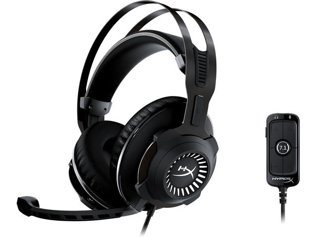 HyperX Cloud Revolver - Gaming Headset with HyperX 7.1 Surround Sound, Signature Memory Foam, Premium Leatherette, Steel Frame, Detachable...