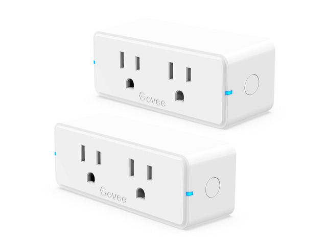 Dual Smart Plug 2 Pack, 15A WiFi Bluetooth Outlet, 2-in-1 Design Works with Alexa and Google Assistant, Remote Control via Home App without Hub....