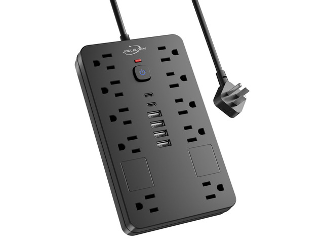 20 FT Surge Protector Power Strip Extension Cord with 10 Outlets & 6 USB 20 Feet Extension Cord Flat Plug Power Strip with 10 Outlets & 6 USB Ports...