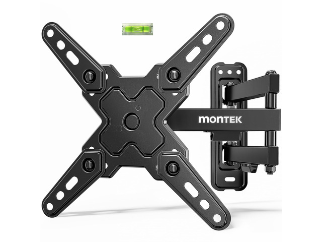Full Motion Small TV Wall Mount for 13-43 Inch TVs up to 44 lb ±90° swivel, +5°/-15° tilt, landscape/portrait rotation; extends 14.6 in, 4X load...