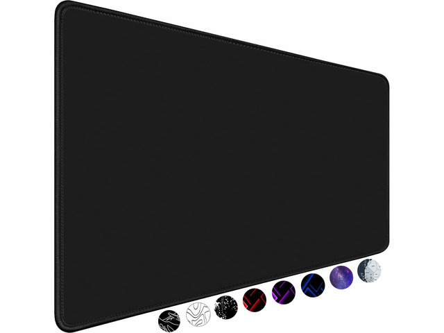 Gaming Mouse Pad,Large Waterproof Extra Large Mouse Pads with Stitched Edge Big Mouse Pad, XXXL Waterproof Non-Slip Black Computer Mousepad Desk...