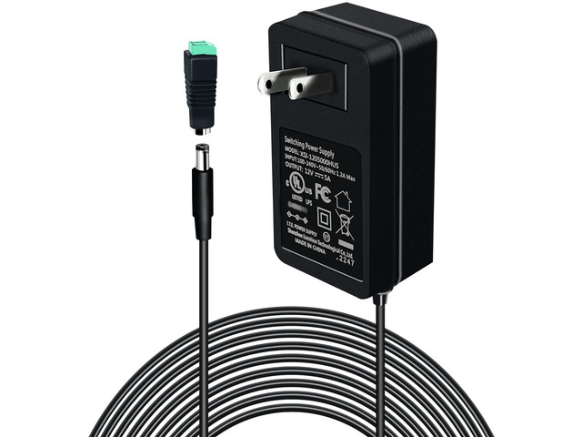 12V 5A Power Supply Adapter, UL Listed 12 Volt 5 Amp 60W DC Power Adapter Supply 100V-240V AC/DC Adapter Transformer with 5.5 * 2.1mm DC Connector...