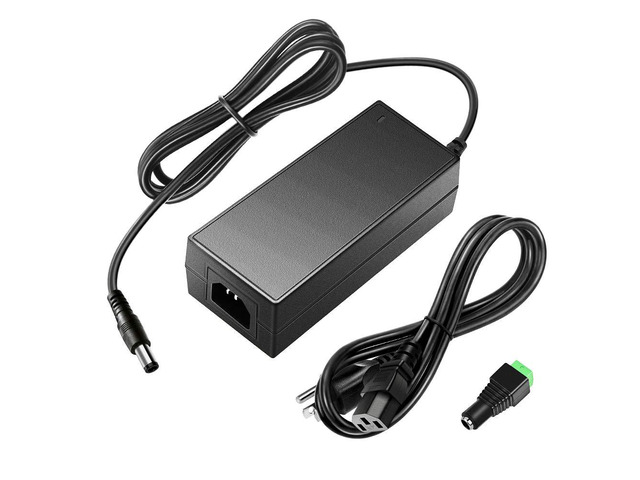 12V 5A 60W Power Supply Adapter AC DC Converter 100V~240V to 12 Volt 5 Amp Transformer 5.5x2.5mm Plug for 5050 3528 LED Strip Light 3D Printer LED...