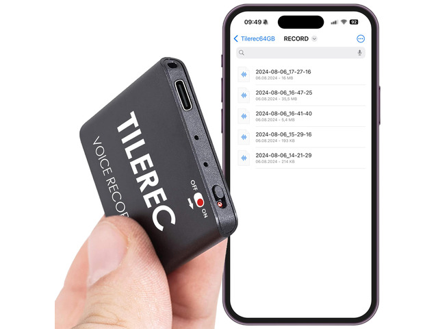 Voice Activated Recorder with Playback 64GB Storage, 1100 Hours of Audio Recording, Slim & Portable for Meetings, Interviews & Classes, Easy...