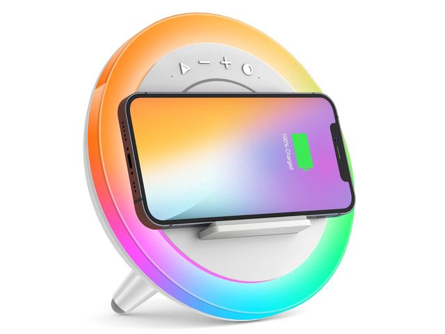 Bluetooth Speaker Night Lightsr,Wireless Charging Modern Speaker,Best Teenage Birthday Gift Ideas Tween Girls Gifts