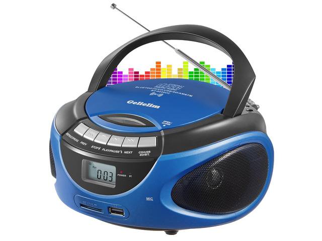 Portable Boombox CD Player, Top Loading CD Players for Home with Bluetooth, AM FM Stereo Radio, Support USB, SD, MMC Drive, LCD Display, Headphone...