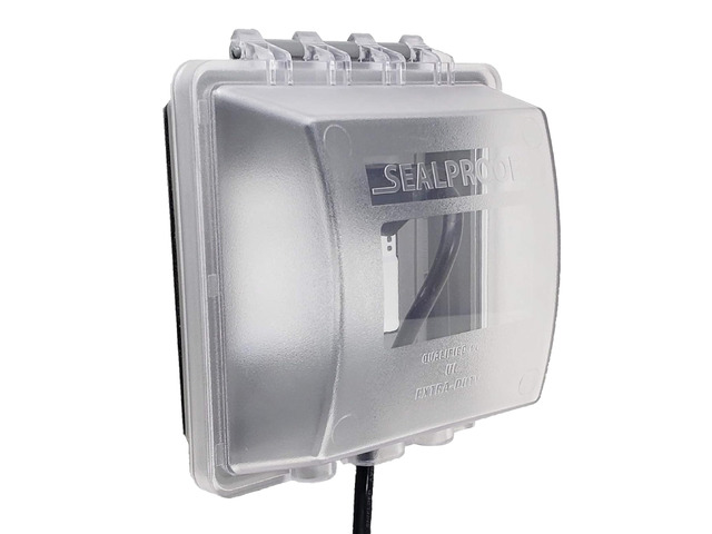 2-Gang Weatherproof In Use Outlet Cover Two Gang Outdoor Plug and Receptacle Protector, Lockable, UL Extra Duty Compliant, 45 Configurations