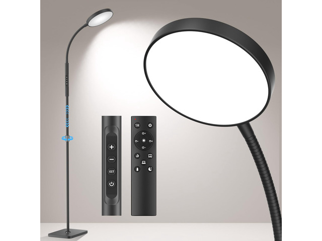 Floor Lamp, Adjustable Height Floor Lamps for Living Room Bedroom, 120 LED Super Bright Standing Lamp Remote & Touch Control Dimmable Gooseneck...