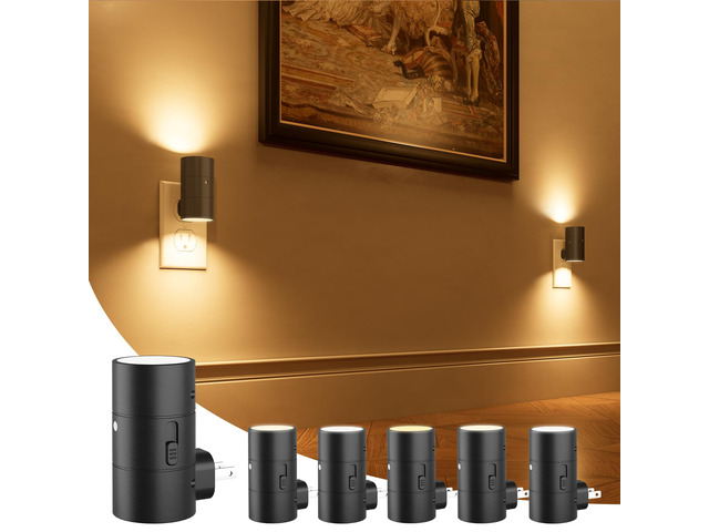Night Lights Plug into Wall, Dimmable with 3 Color Modes & Auto On/Off Sensor, Ultra-Slim Nightlight for Hallway, Bathroom, Bedroom, Nursery,...