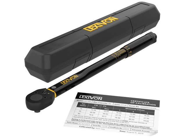 3/8-Inch Drive Click Torque Wrench 10~80 Ft-Lb/13.6~108.5 Nm (LX-182)