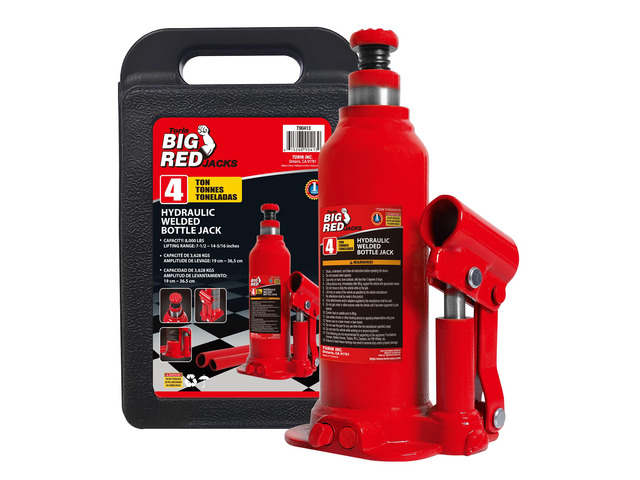 Torin T90413 Hydraulic Bottle Jack with Carrying Case, 4 Ton (8,000 lb) Capacity