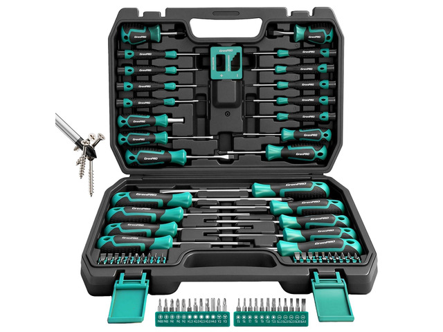 Screwdriver Set Precision 90pcs, S2 Alloy Steel Small Screwdriver Set, Torx Screwdriver Sets with Sturdy Tool Box, Includes Slotted Phillips Torx...