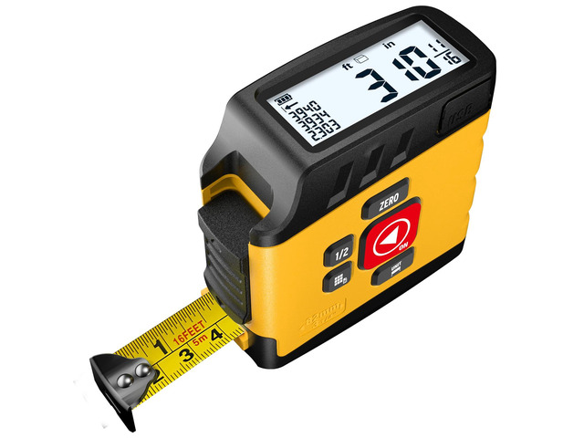 Digital Tape Measure 16ft, LCD Display, 6 Metric & Imperial Units Retractable Measuring Tape, Rechargeable, 1/16' Precision, 20-Value Memory,...