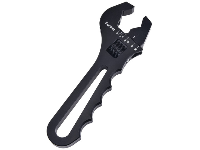 Adjustable AN Fitting Wrench 3AN-16AN, 6061-T6 Aluminum, Black For Fuel and Oil Line Hose Fittings and Adapters, Lightweight Design, Non-Slip...