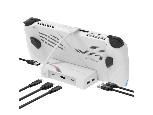 6-Port USB-C Dock for Asus ROG Ally, 4K HDMI, PD (DS-RA6P) 4K@60Hz HDMI; 5Gbps USB ports; power delivery; compact for gaming handhelds