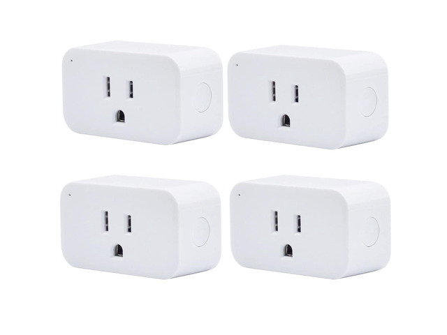 Smart Plug 4 Pack, 15A Smart Outlet with Timer Function, Zigbee Repeater, ETL Certified, Requires ZigBee Hub, No Power Meter
