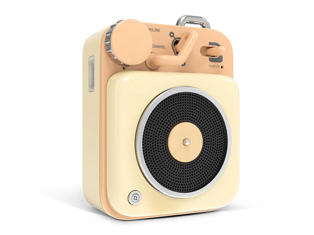 Mini Bluetooth Speaker, Button Small Cute Portable Metal Retro Wireless Speaker with Loud Volume Great Sound and Portable Lanyard & Gift Bag for...