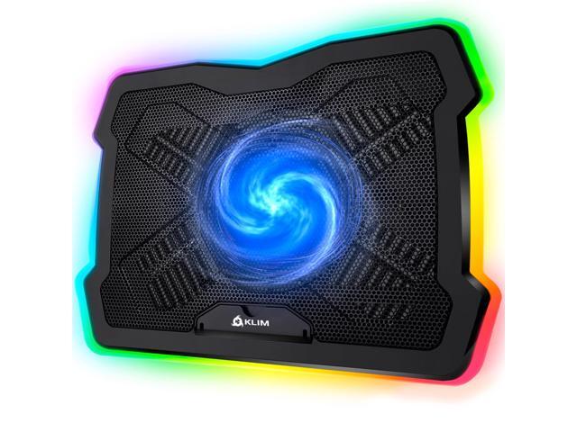 Ultimate - RGB Laptop Cooling Pad with LED Rim - NEW - Gaming Laptop Cooler - USB Powered Fan - Very Stable and Silent Laptop Stand - Compatible up...