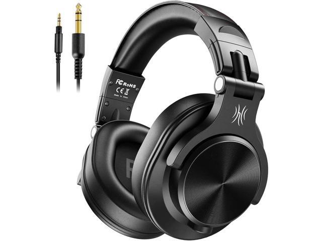 A71 Hi-Res Wired Over-Ear Studio Headphones for DJ, Mixing - Black headphone for studio recording, monitoring and mixing, with foldable design,...