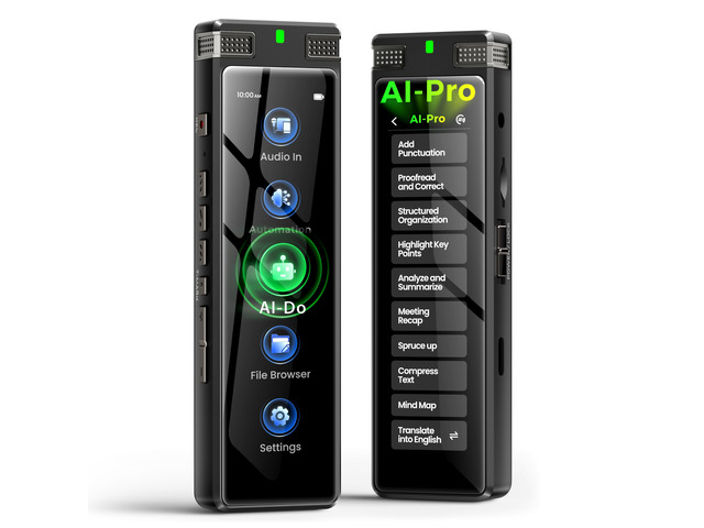 136GB AI Voice Recorder, Digital Voice Recorder with Playback, Offline Transcribe and Online Summarize/Mindmap/Translation Base on AI Technology,...