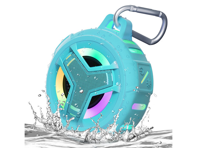Shower Speaker Bluetooth Waterproof Portable Teen Boy Girl Gift Ideas IPX7 Wireless Small Speakers, 24H Playtime with RGB Light for Kids, Travel,...