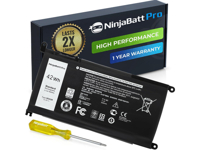 WDX0R 42Wh Battery for Dell Inspiron 15 5570 7569 5368 5579 Fits Latitude 3379 3189 3390 3180 3580 Vostro 5568D P69G P58F P75F P66F 3CRH3 T2JX4 ...