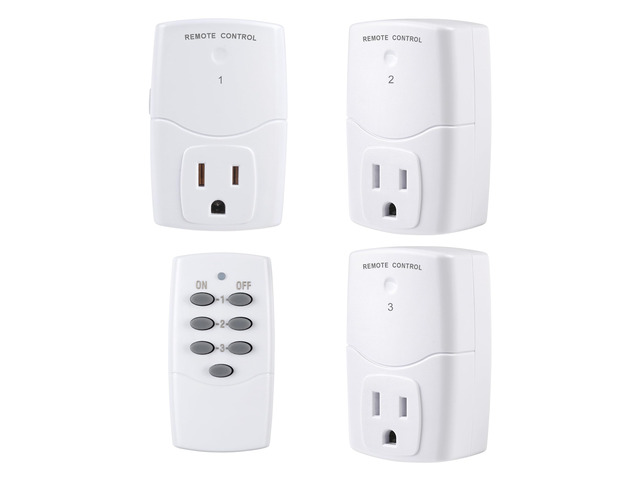 Mini Wireless Remote Control Outlet Switch Power Plug in for Household Appliances, Wireless Remote Light Switch, LED Light Bulbs, White (1 Remote +...