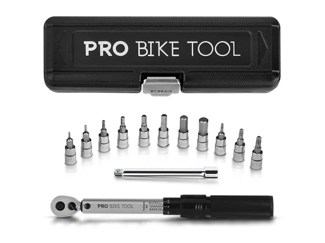 1/4 Inch Drive Click Torque Wrench Set - Precise 2 to 20 Nm Bike Tool Kit for Road and Mountain Bikes - Includes 1/4 Torque Wrench, Allen, Torx...