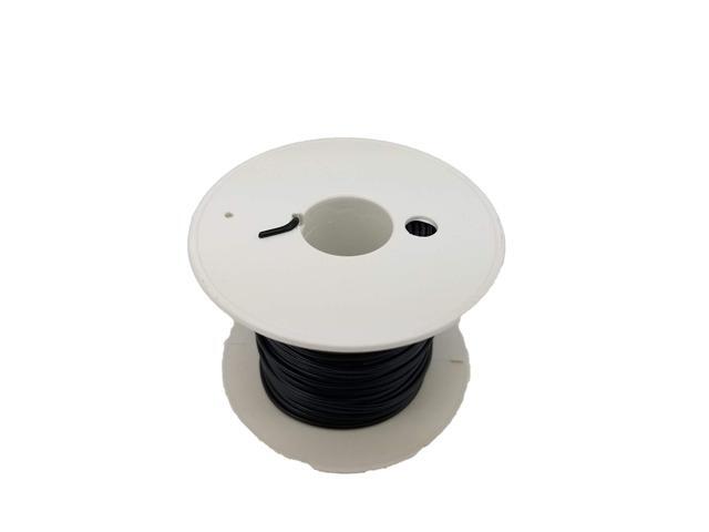 100ft 22 AWG Solid Copper Wire - UL1007 Rated Hook-Up Primary Power Wiring for Breadboards, DIY Electronics, and Prototypes with Black PVC...