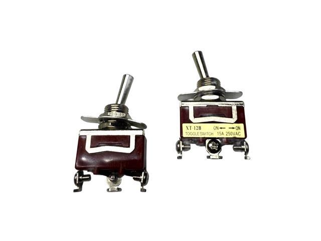 Radio Shack SPDT ON-ON Toggle Switch With 3 Screw Terminals 2pcs (Model: PTT-XT12B)