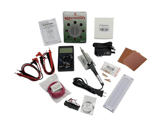 ProTechTrader Beginner's Tool Kit Soldering Iron & Digital Multimeter (Model: Basic-pk-1)